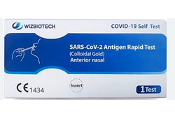 WIZBIOTECH TEST ANTIGENICO RAPIDO AUTODIAGNOSTICO COVID-19 TAMPONE NASALE, 1 KIT