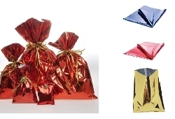 Art. FS03500IT20x35 , Buste metallizzate per regali conf. 50, tinta unita, lucida.