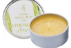 Art. FSZTL01MU, Candela in bicchiere in vetro al gusto di limone e fragola.