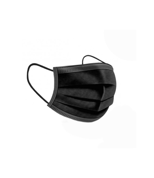 Mascherina protettiva a tre strati - Pacco da 40 pz Nero
