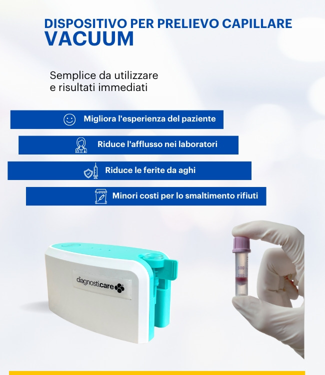 DISPOSITIVO PER PRELIEVO CAPILLARE VACUUM