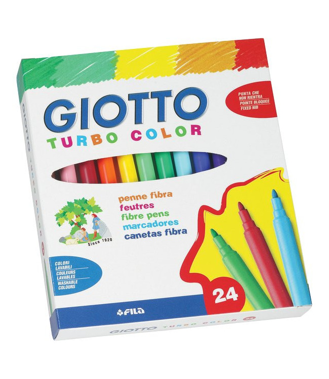 Pennarelli in Astuccio 24 Colori Fila Giotto Turbocolor - 417000