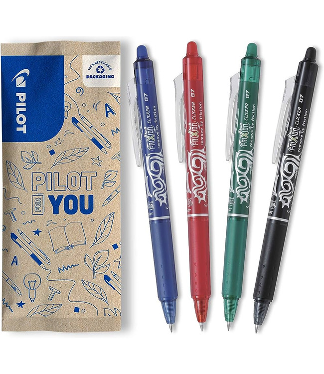 Penna gel a scatto, punta 0.7 mm, colore BLU - PILOT FRIXION BALL CLICKER