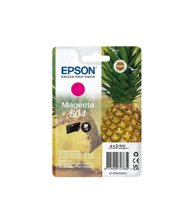 Epson T604 Magenta C13T10G34010 Cartuccia Originale