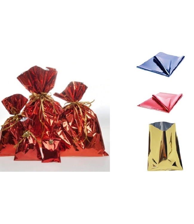 Art. FS03500IT20x35 , Buste metallizzate per regali conf. 50, tinta unita, lucida.